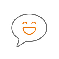 Smiling speech bubble icon