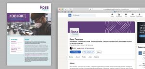 Ross Trustees example newsletter and LinkedIn header