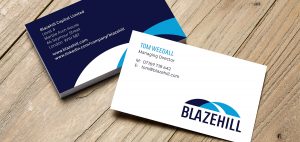 Blazehill example business card